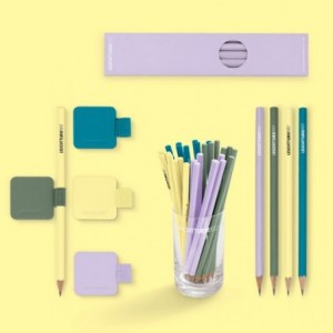 Suport adeziv instrumente scris LEUCHTTURM Pen Loop, banda elastica, 4 x 4 cm, olive - ACOMI.ro