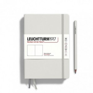 Caiet de birou LEUCHTTURM, A5, coperta rigida, velin - gri deschis - ACOMI.ro