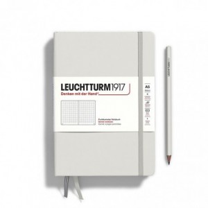 Caiet de birou LEUCHTTURM, A5, coperta rigida, punctat - gri deschis - ACOMI.ro