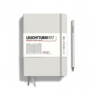Caiet de birou LEUCHTTURM, A5, coperta rigida, dictando - gri deschis - ACOMI.ro
