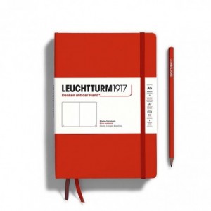 Caiet de birou LEUCHTTURM, A5, coperta rigida, velin - rosu inchis - ACOMI.ro