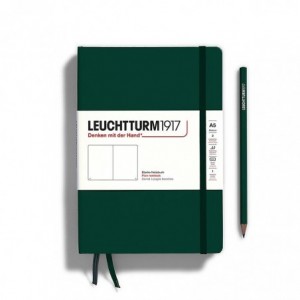 Caiet de birou LEUCHTTURM, A5, coperta rigida, velin - verde padure - ACOMI.ro