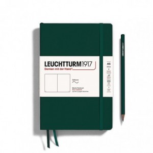 Caiet de birou LEUCHTTURM, A5, coperta flexibila, velin - verde padure - ACOMI.ro