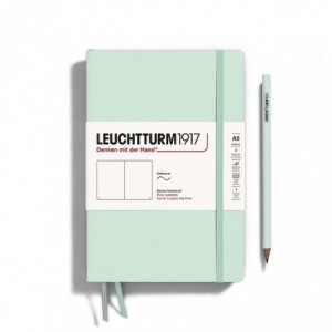 Caiet de birou LEUCHTTURM, A5, coperta flexibila, velin - verde menta - ACOMI.ro