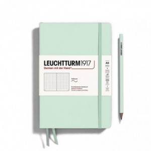 Caiet de birou LEUCHTTURM, A5, coperta flexibila, punctat - verde menta - ACOMI.ro
