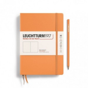 Caiet de birou LEUCHTTURM, A5, coperta rigida, velin - piersica - ACOMI.ro