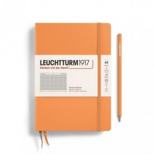 Caiet de birou LEUCHTTURM, A5, coperta rigida, matematica - piersica - ACOMI.ro