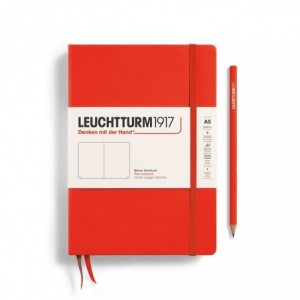 Caiet de birou LEUCHTTURM, A5, coperta rigida, velin - portocaliu inchis lobster - ACOMI.ro