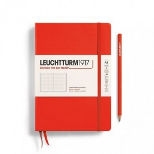 Caiet de birou LEUCHTTURM, A5, coperta rigida, punctat - portocaliu inchis lobster - ACOMI.ro