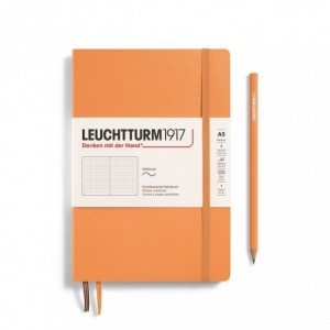Caiet de birou LEUCHTTURM, A5, coperta flexibila, punctat - piersica - ACOMI.ro