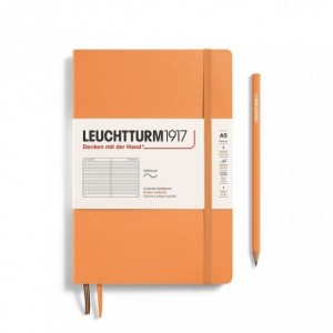 Caiet de birou LEUCHTTURM, A5, coperta flexibila, dictando - piersica - ACOMI.ro