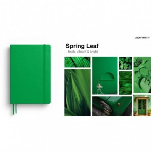 Caiet de birou LEUCHTTURM, A5, coperta rigida, velin - verde primavaratic - ACOMI.ro