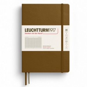 Caiet de birou LEUCHTTURM, A5, coperta rigida, matematica - maro scortisoara - ACOMI.ro