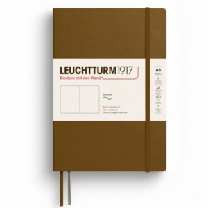 Caiet de birou LEUCHTTURM, A5, coperta flexibila, velin - maro scortisoara - ACOMI.ro