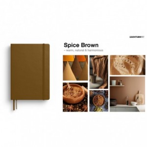 Caiet de birou LEUCHTTURM, A5, coperta flexibila, velin - maro scortisoara - ACOMI.ro