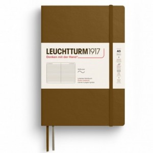 Caiet de birou LEUCHTTURM, A5, coperta flexibila, dictando - maro scortisoara - ACOMI.ro