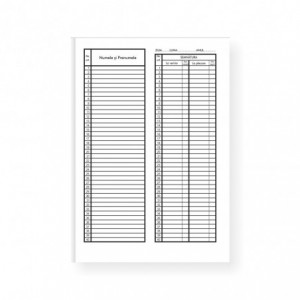 Condica de prezenta, A4, 40 pozitii, 16 file, tipar fata-verso - ACOMI.ro