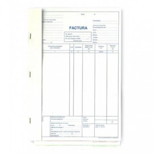Factura cu TVA, autocopiativ, A4, GOLD, 3 exemplare, 50 seturi/carnet - ACOMI.ro