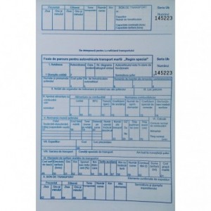 Foaie parcurs marfa, inseriata, A4, 100 file, tipar fata-verso - ACOMI.ro