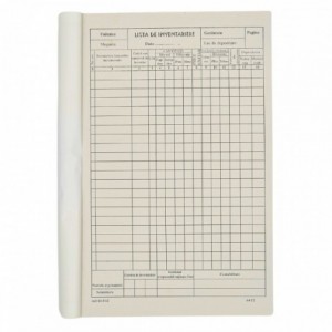 Lista inventar cu 14 coloane verticale, A4, 100 file, tipar fata - ACOMI.ro