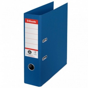 Biblioraft plastifiat din carton reciclat, 7.5 cm, albastru, A4, ESSELTE No.1 - ACOMI.ro