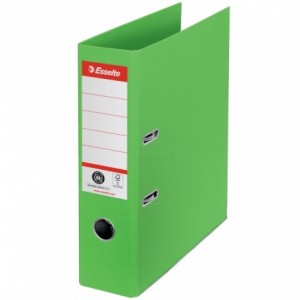 Biblioraft plastifiat din carton reciclat, 7.5 cm, verde, A4, ESSELTE No.1 - ACOMI.ro