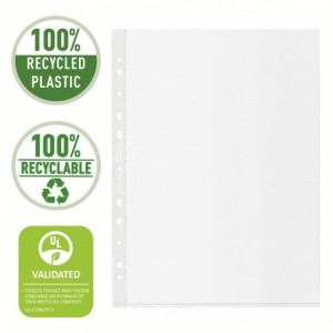 Folie protectie A4, 70 mic, 100 buc/set, reciclata, ESSELTE - ACOMI.ro