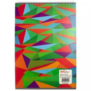 Blocnotes cu spira, A4, matematica, 50 file, EVO