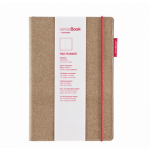 Caiet de birou SenseBook, coperta piele vitel, format L, cu elastic, velin - ACOMI.ro
