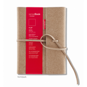 Caiet de birou SenseBook, coperta piele vitel, format M, cu clapa, velin - ACOMI.ro