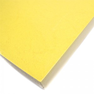 Coperti carton imitatie piele A4, 250g/mp, galben, ACM BRAND