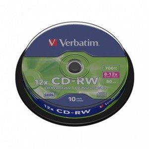 CD-RW Verbatim, 12x, 700mb, 10 buc/bulk VER43480