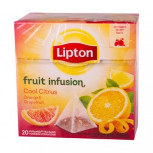 Ceai cu portocale si grapefruit Lipton Fruit infusion 40g - ACOMI.ro