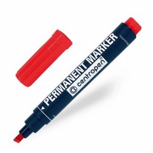 Marker permanent tesit 1-4.6 mm, rosu - CENTROPEN · ACOMI.ro