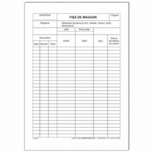 Fisa magazie carton duplex A5 230G/MP - ACOMI.ro